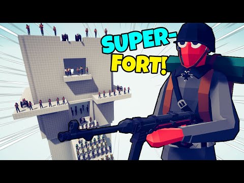 TABS German Army SUPER FORTRESS Defense! - Totally Accurate Battle Simulator Mods