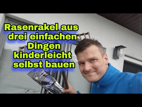 #rasenerneuerung So einfach Rasenrakel bauen| Mit nur drei Dingen kombiniert den neuen Boden glätten
