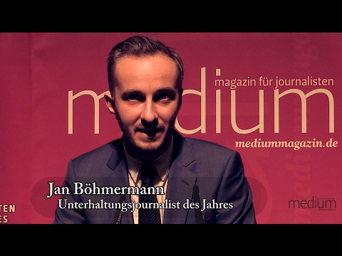 Jan Böhmermann über Journalismus und seinen Job – Journalisten des Jahres 2016