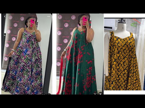 How to cut and sew off shoulder maxi flare dress