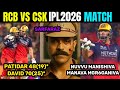 RCB VS CSK IPL2026 MATCH ️ RCB VS CSK MATCH TIM DAVID PATIDAR SARFARAZ TTW