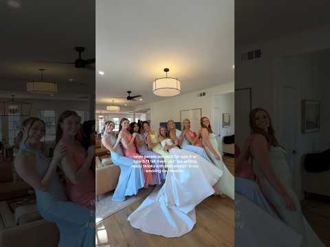first of many wedding transitions! #wedding #bride #2025bride #engaged #bridesmaids #bridalparty