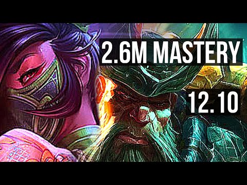 AKALI vs GANGPLANK (TOP) | 2.6M mastery, 10/1/3, 7 solo kills, 500+ games | BR Diamond | 12.10