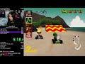 PB Mario Kart 64 Mushroom Cup No Skips 8m 54s 533ms