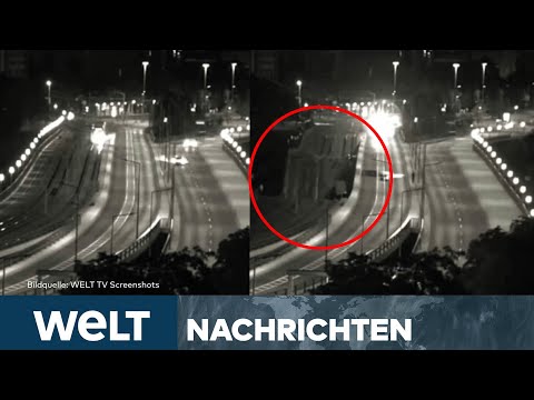 DRAMA IN DRESDEN: Chlorid-Verdacht! Überwachungsvideo zeigt Einsturz der Carolabrücke | WELT STREAM
