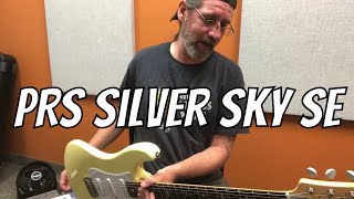 Video thumbnail for PRS Silver Sky SE Moon White Demo by Ben Coombs