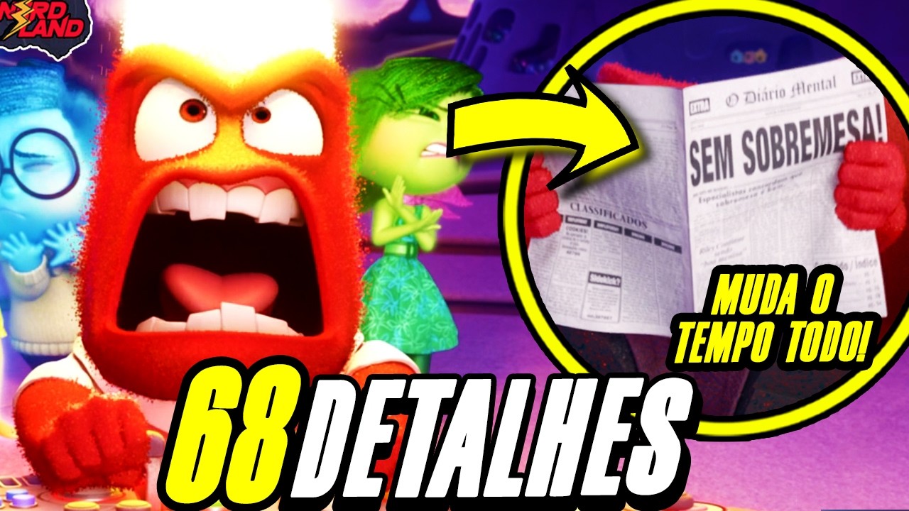 EXPLICADO! 68 DETALHES EM DIVERTIDA MENTE DA PIXAR (EASTER EGGS + REFERÊNCIAS + SEGREDOS) + HISTÓRIA