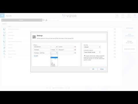 Filter Assets - IT Asset Management Solution - VIZOR | www.vizor.cloud