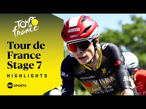 SPECTACULAR TURN OF PACE! 🤩 | Men's Tour de France Stage 7 Race Highlights | TNT Sports Cycling