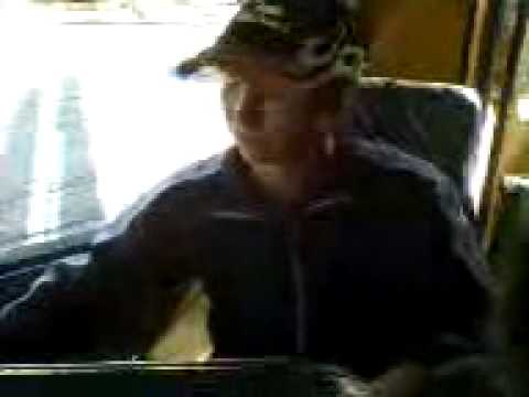 Me driving a train with my dad