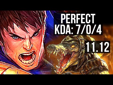 GAREN vs RENEKTON (MID) | 7/0/4, 900+ games, Godlike, Rank 13 Garen | EUW Grandmaster | v11.12