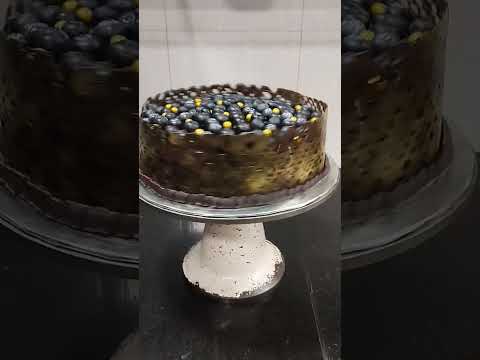 How to blueberry and chocolate#cake #cakezahur