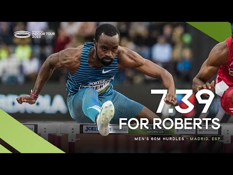 Roberts 🇺🇸 dips under 7.40 in the men's 60m hurdles 💪 | World Indoor Tour 2023