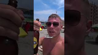 Beer and cotton candy on the beach of Atacames, Ecuador 🇪🇨