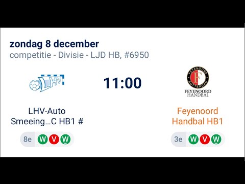 LHV-Auto Smeeing / BDC HB1 - Feyenoord handbal HB1