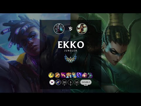 Ekko Jungle vs Nidalee - KR Challenger Patch 12.20