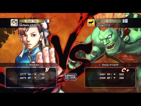 Yonzai1212 [Blanka] vs corbyn2 [Chun li] USF4