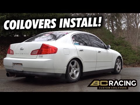 BC RACING COILOVERS INSTALL!! // G35 Sedan Drift Project