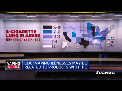 Vaping illnesses may be related to products with THC, CDC reports
