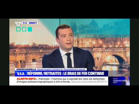 Retraites : Jordan Berdella opposant en carton