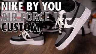 NIKE BY YOU Air Force 1 Custom - (Grey, Black, White) Review + On Feet