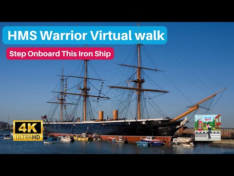 Walking Tour 4K - HMS Warrior - The 1st Armour Plated Iron Hulled Warship In The World