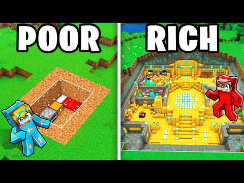 POOR vs RICH Secret Underground Base!