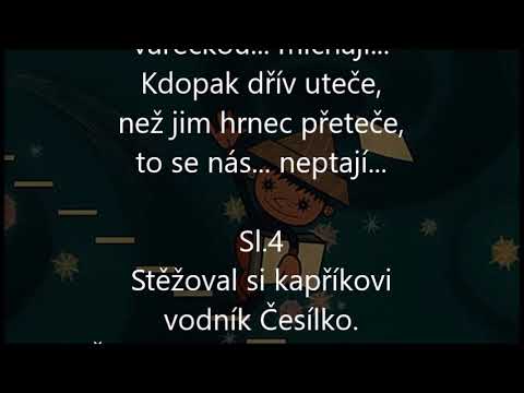 Večerníček, karaoke lyrics bez zpěvu