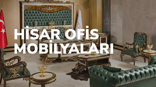 HİSAR OFİS MOBİLYALARI EL OYMALI ALTIN VARAK İŞLEMELİ LÜKS OFİS MAKAM 