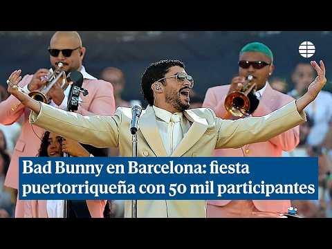 Bad Bunny convierte a su público en compañeros de fiesta puertorriqueña en Barcelona