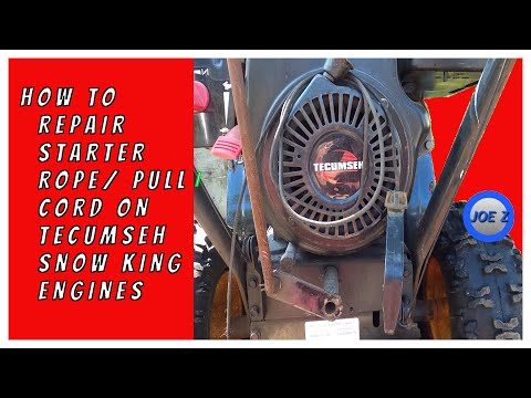 How to repair starter rope/ pull cord on Tecumseh Snow...