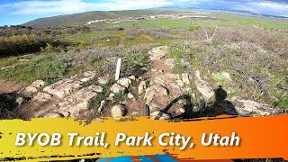 BYOB is a one way (downhill) flow trail off the RTS loop. It is below and was built before before OMH. I has a short slickrock like feature in the middle and has lots of flowy turns.