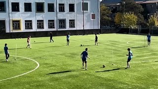 Warm up with ball + Passing drill