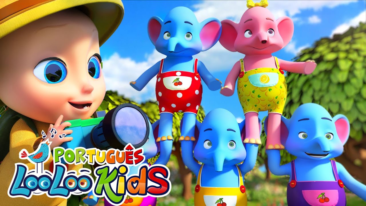 Um Elefante se Balançava 🐘 1 2 3 Aprendendo a contar - Músicas Infantis - LooLoo Português