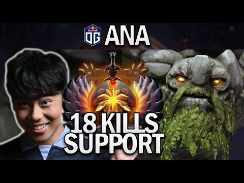OG.ANA TINY SUPPORT WITH 18 KILLS - DOTA 2 7.27 GAMEPLAY