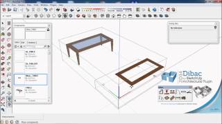 2014 DIBAC FOR SKETCHUP. TUTORIAL 009B.. CREATE 2014 DIBAC COMPONENT 3D AND MODIFY ONLY 2D COMPONENT