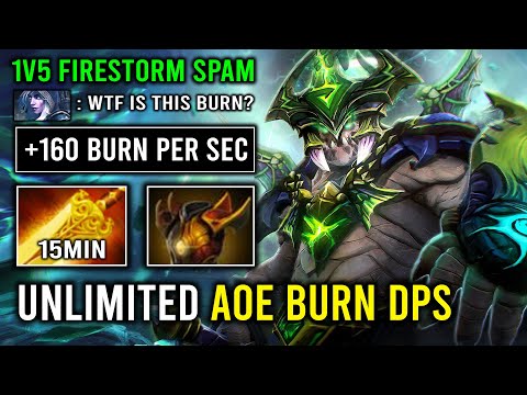 WTF +160 Radiance Burn Per Sec 1v5 Underlord Run At Them | NEW 7.33d Offlane Guide Dota 2