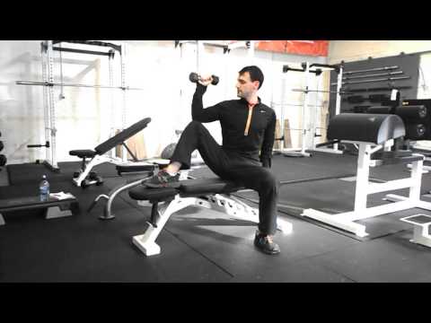 How To Do A Seated Dumbell External Rotation - Shoulder Training - Andy Kidd