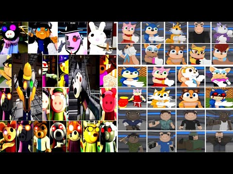 ROBLOX ALL NEW PIGGY vs ALL PIGGY SONIC JUMPSCARE