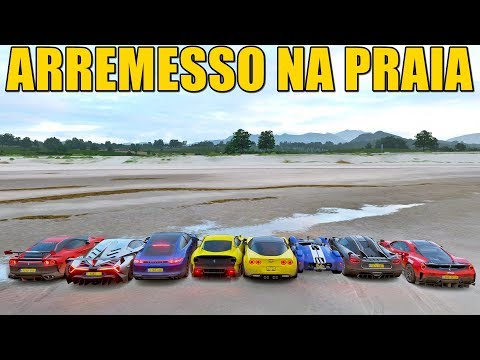 ARREMESSO DE CARROS NA PRAIA - FORZA HORIZON 4