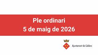 Ple del dia 5 de maig de 2026