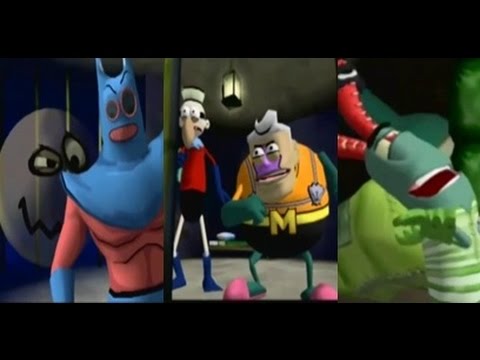 Bob Esponja VJ: 3 Escenas Pelicula Tritonmán (Doblaje no oficial) (Castellano)