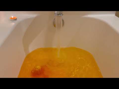 3 Hours Bathtub Running ASMR / Soothing Sounds for Sleep - Candle and Pumpkin Spice Bath Bomb