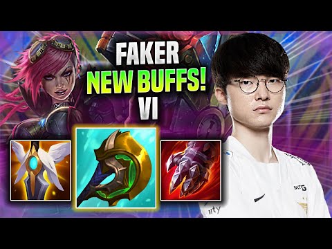 FAKER TRIES VI WITH NEW BUFFS! - T1 Faker Plays Vi MID vs Twisted Fate!