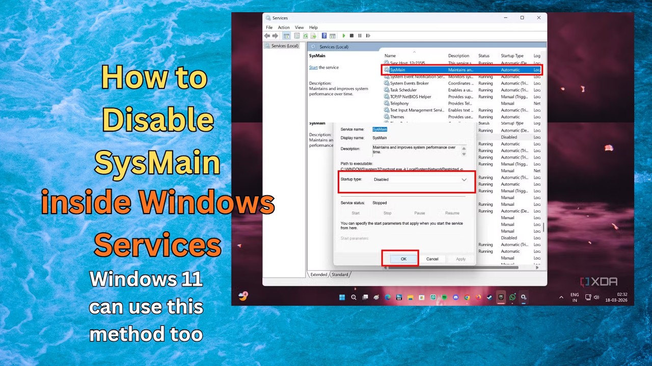 How to Turn Off SysMain inside Windows Services for Windows 10. Windows 11 can use this method too