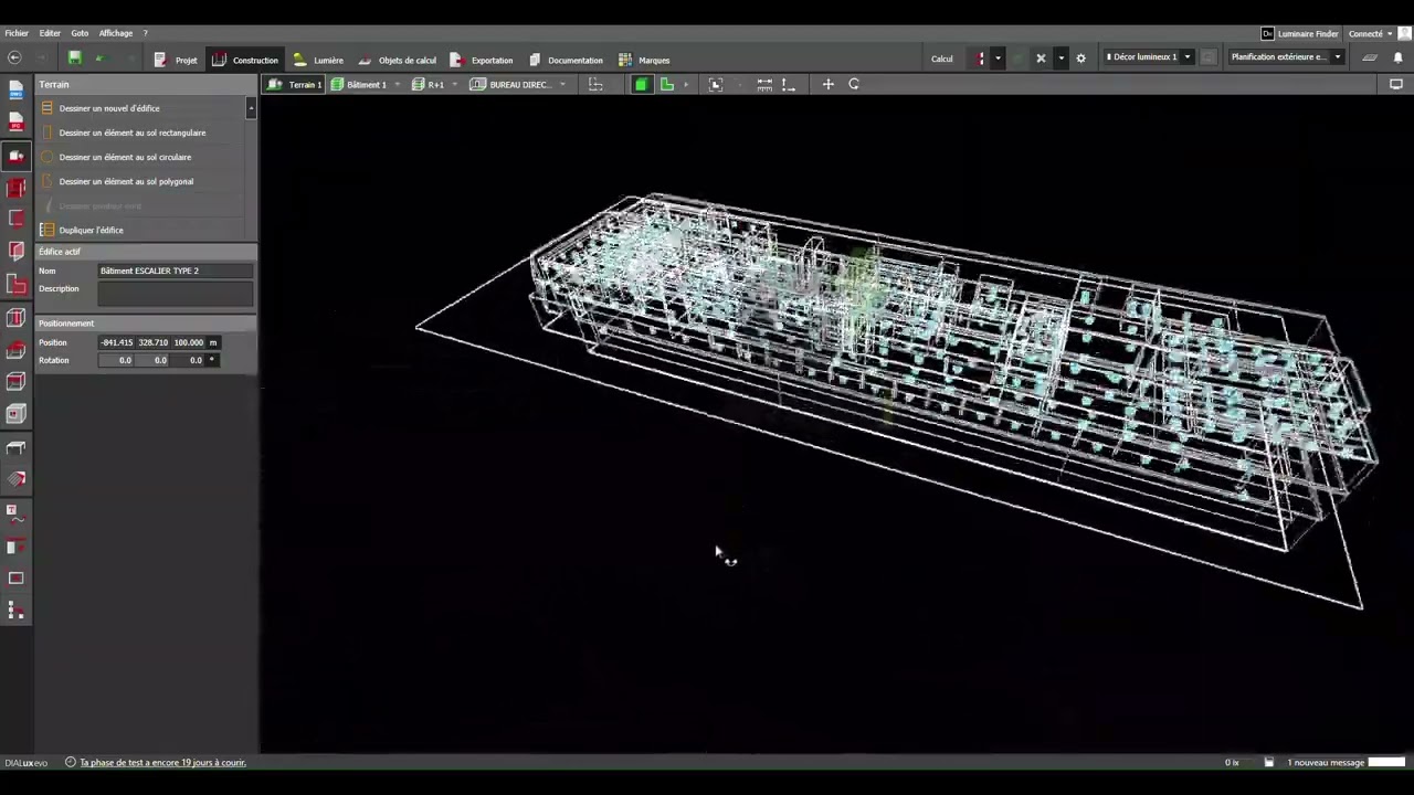 Projet d'éclairage industriel