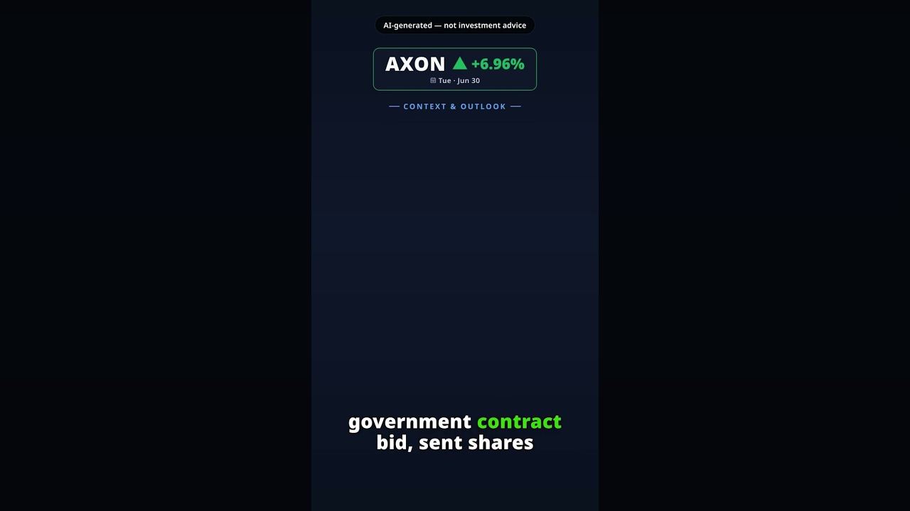 Why Is Axon Enterprise Stock Spiking Today? AXON +6.96% (Jun 30) — Trump Purchase ICE Contract