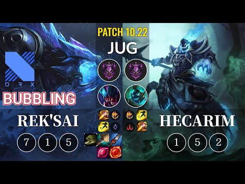 DRX Bubbling Rek'Sai vs Hecarim Jungle - KR Patch 10.22