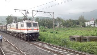 preview picture of video 'Honking P-7 logo GZB WAP-7 #30223 hauled Pune - NZM AC Duronto thrashes Neral Junction at MPS!!!!'