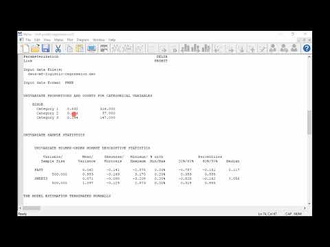 MplusWizard: 19. Categorical outcomes. Probit regression.